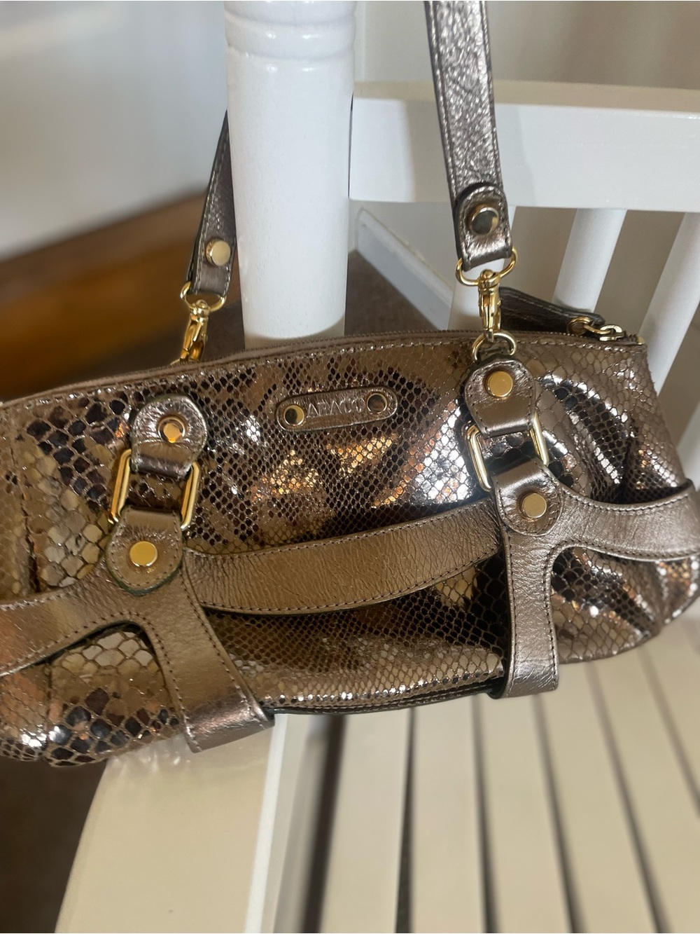 Abaco Snakeskin Clutch Like New!
